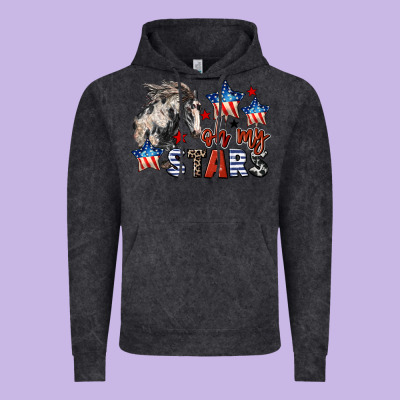 Oh My Stars Horse 4th Of July Vintage Hoodie Designed By Cowgirlartshop