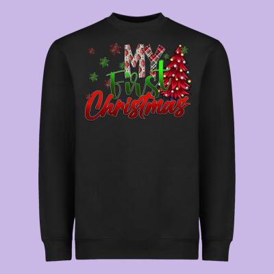 My First Christmas Heavyweight Sweatshirt Designed By Sublimationcraftshop