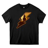 Black Cowboy Sunset Lightning Heavy Core Tee - Bettercallsaul
