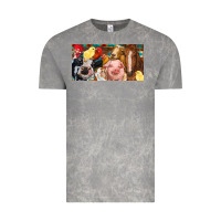 Cloud Rock Farm animals with aztec Vintage Tee - RanaPortraitStore