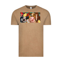 Vintage Coffee Farm animals with aztec Vintage Tee - RanaPortraitStore