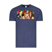 Vintage Denim Farm animals with aztec Vintage Tee - RanaPortraitStore