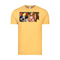 Vintage Mustard Farm animals with aztec Vintage Tee - RanaPortraitStore
