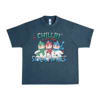 Midnight Navy chillin with my snowmies Urban Heavy Tee - CowGirlArtShop