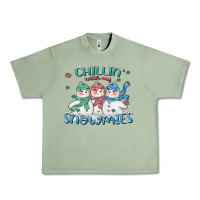 Oil Green chillin with my snowmies Urban Heavy Tee - CowGirlArtShop