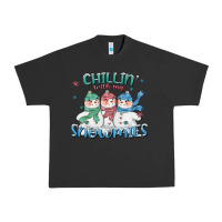 Pigment Black chillin with my snowmies Urban Heavy Tee - CowGirlArtShop