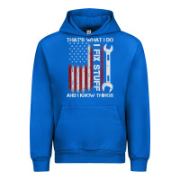 Cobalt That_s What I Do I Fix Stuff And I Know Things American Flag Urban Hoodie - trangStudio