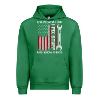 Emerald That_s What I Do I Fix Stuff And I Know Things American Flag Urban Hoodie - trangStudio