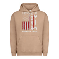 Pigment Burro That_s What I Do I Fix Stuff And I Know Things American Flag Urban Hoodie - trangStudio