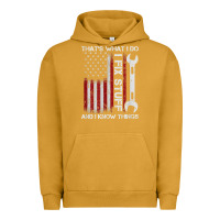 Pigment Peanut Butter That_s What I Do I Fix Stuff And I Know Things American Flag Urban Hoodie - trangStudio