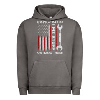 Pigment Tornado That_s What I Do I Fix Stuff And I Know Things American Flag Urban Hoodie - trangStudio