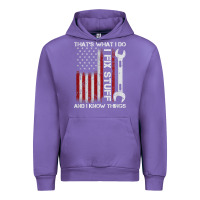 Tulip That_s What I Do I Fix Stuff And I Know Things American Flag Urban Hoodie - trangStudio