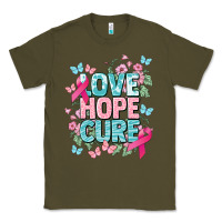 Army Green Love hope cure cancer Awareness Classic Tee - HowdyJamesFarm