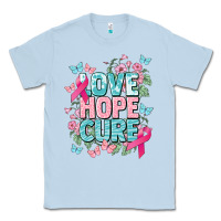 Dusty Blue Love hope cure cancer Awareness Classic Tee - HowdyJamesFarm