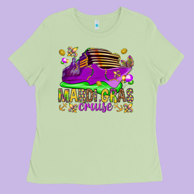 Mardi Gras Cruise Ladies Tee Designed By Nancycooperartshop