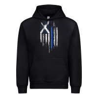 Black Scottish American Flag Combo Scotland USA Saltire Gift Urban Hoodie - trangStudio