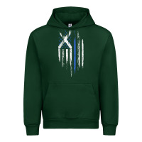 Forest Green Scottish American Flag Combo Scotland USA Saltire Gift Urban Hoodie - trangStudio