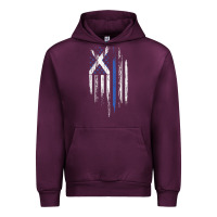 Mauve Wine Scottish American Flag Combo Scotland USA Saltire Gift Urban Hoodie - trangStudio