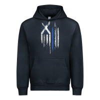 Navy Scottish American Flag Combo Scotland USA Saltire Gift Urban Hoodie - trangStudio