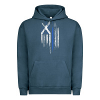 Pigment Midnight Navy Scottish American Flag Combo Scotland USA Saltire Gift Urban Hoodie - trangStudio