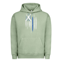 Pigment Oil Green Scottish American Flag Combo Scotland USA Saltire Gift Urban Hoodie - trangStudio