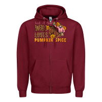 Burgundy Just A Girl Who Loves Pumpkin Spice Cowgirl Zipper Hoodie - Artiststas