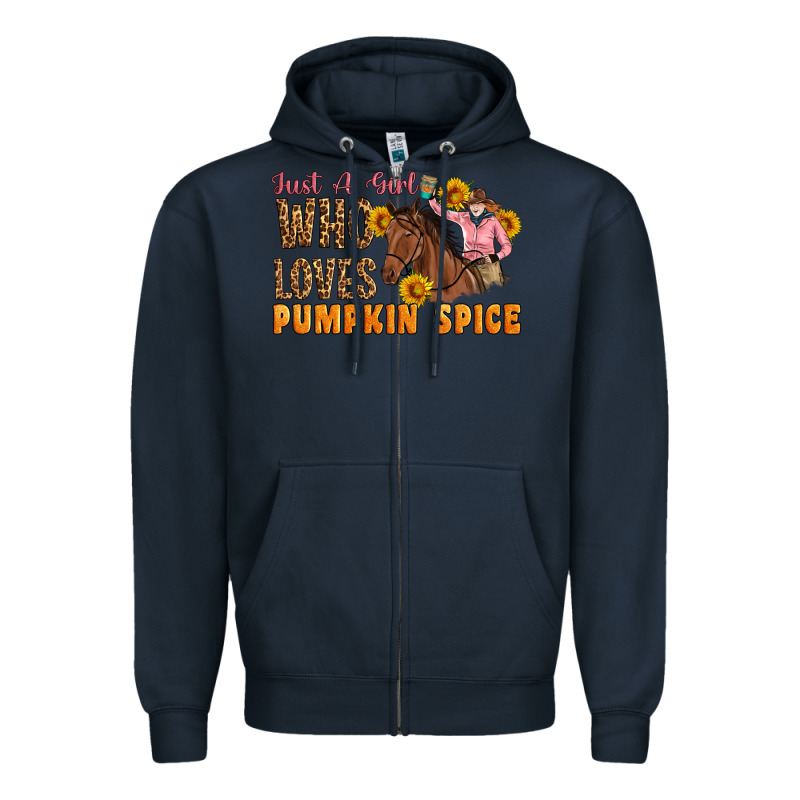 Just A Girl Who Loves Pumpkin Spice Cowgirl Zipper Hoodie by Artiststas | Teevron