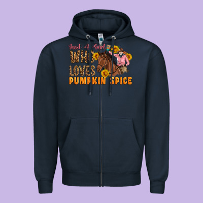 Just A Girl Who Loves Pumpkin Spice Cowgirl Zipper Hoodie Designed By Artiststas