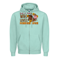 Seafoam Just A Girl Who Loves Pumpkin Spice Cowgirl Zipper Hoodie - Artiststas