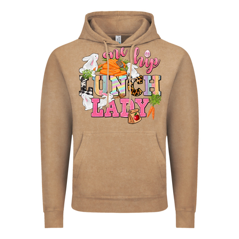 One Hip Lunch Lady Easter Day Vintage Hoodie by CowGirlArtShop | Teevron