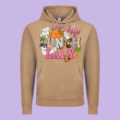 One Hip Lunch Lady Easter Day Vintage Hoodie Designed By Cowgirlartshop
