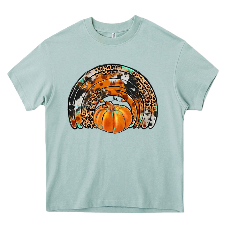 Western Pumpkin Fall Rainbow Heavy Core Tee by JahusDesignShop | Teevron