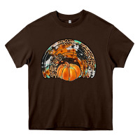 Chocolate Brown western pumpkin fall rainbow Heavy Core Tee - JahusDesignShop