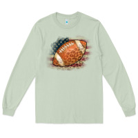 Matcha American Flag Football Leopard Long Sleeve Tee - CowCowDesign
