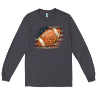 Smoke American Flag Football Leopard Long Sleeve Tee - CowCowDesign
