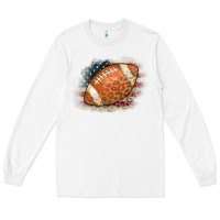 White American Flag Football Leopard Long Sleeve Tee - CowCowDesign