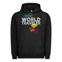 Pigment Black world traveler passport stamp gift shirt for men and women t shirt Urban Hoodie - trangStudio