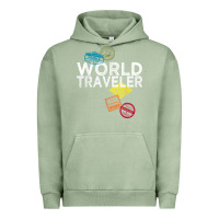 Pigment Oil Green world traveler passport stamp gift shirt for men and women t shirt Urban Hoodie - trangStudio