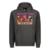Charcoal Heather valentines day heifers Premium Hoodie - CowhideDigitalArt