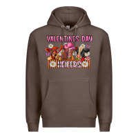 Coffee valentines day heifers Premium Hoodie - CowhideDigitalArt