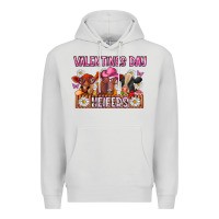 Dove Grey valentines day heifers Premium Hoodie - CowhideDigitalArt