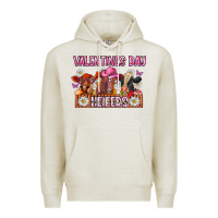 Oatmeal Heather valentines day heifers Premium Hoodie - CowhideDigitalArt