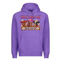 Purple valentines day heifers Premium Hoodie - CowhideDigitalArt