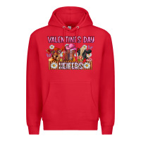 Red valentines day heifers Premium Hoodie - CowhideDigitalArt