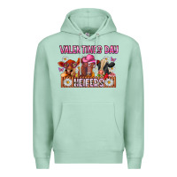 Seafoam valentines day heifers Premium Hoodie - CowhideDigitalArt