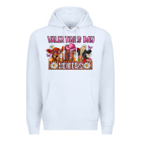 White valentines day heifers Premium Hoodie - CowhideDigitalArt