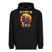 Black super dad Heavyweight Hoodie - BarkalooDesign