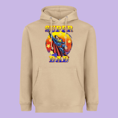 Super Dad Heavyweight Hoodie Designed By Barkaloodesign