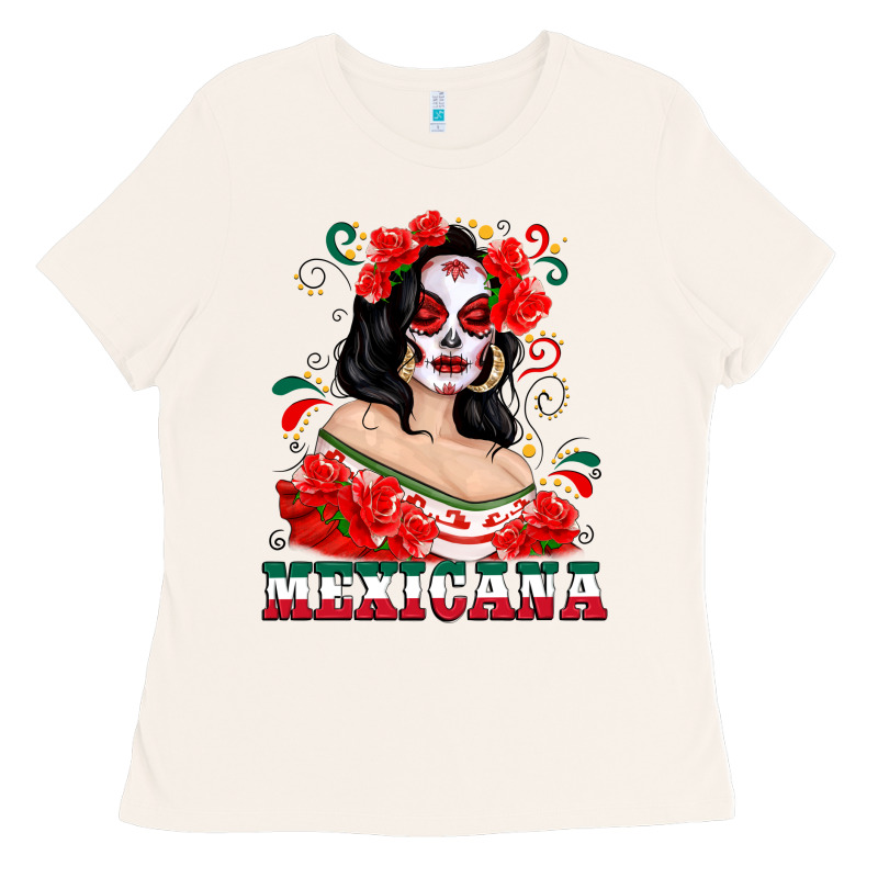 Mexicana With Skull Girl Ladies Tee by texasbilliewilder | Teevron