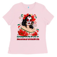 Bubblegum Pink Mexicana with Skull Girl Ladies Tee - texasbilliewilder